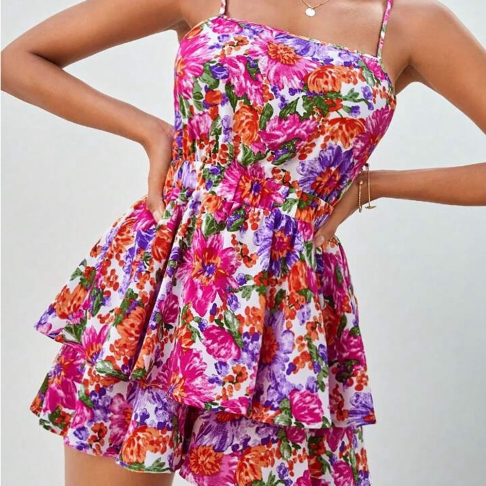 SHEIN Multicolor Floral romper